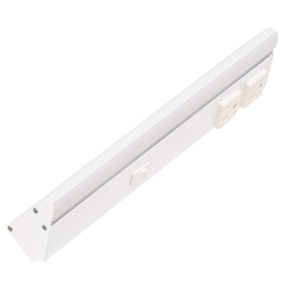 12.5" 4 watt 120 volt Natural White White LED Lighted Power Strip
